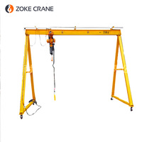 Mini-grue portative électrique mobile de chantier pour levage de charges lourdes (1, 2, 3, 5 tonnes) pour travaux intérieurs et de construction