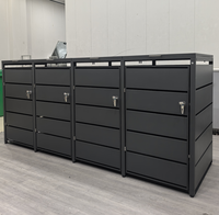 Source Usine Anthracite Poubelle Boîte De Rangement 4 Portes Wheelie Bin Design Produit Type Poubelles Chine Breveté