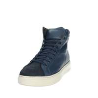 Baskets pour hommes NEVADA bleues, style basketball, en cuir, à tige haute