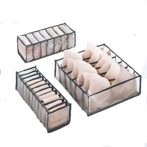 Underwear Socks <b>Drawer</b> <b>Storage</b> <b>Box</b> Set Mesh Clothing Organizer Rectangle Non-Woven Fabric 18L Tidy Standing Type - Product Image 1