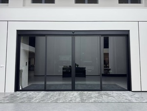 <span class=keywords><strong>Puerta</strong></span> <span class=keywords><strong>Corredera</strong></span> Automática Interior para Edificio de Oficinas con Vidrio y Marco de Acero Inoxidable, Diseño Moderno y Minimalista - Product Image 1