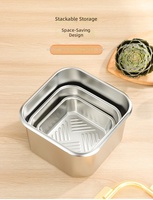 Boîte à lunch en acier inoxydable 304 de qualité alimentaire avec couvercle verrouillable, sans odeur et conservant la fraîcheur pour la préparation des repas ou le camping