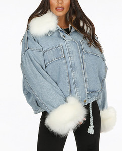 <span class=keywords><strong>Giacca</strong></span> di jeans in pelliccia di dimensioni per <span class=keywords><strong>giacca</strong></span> <span class=keywords><strong>da</strong></span> <span class=keywords><strong>moto</strong></span> Standard invernale <span class=keywords><strong>giacca</strong></span> di jeans <span class=keywords><strong>da</strong></span> donna di lusso in pelliccia <span class=keywords><strong>da</strong></span> donna - Product Image 4