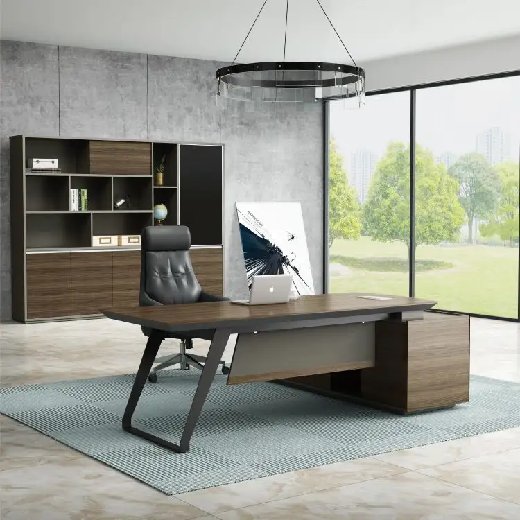 Silla de escritorio para ordenador, mesa de oficina ejecutiva ergonómica, estilo de oficina, muebles de oficina, madera contemporánea moderna, 10 años