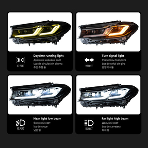 Ensemble <span class=keywords><strong>de</strong></span> projecteurs LED DRL à double couleur commutable 540i g30 pour phares avant <span class=keywords><strong>de</strong></span> <span class=keywords><strong>la</strong></span> série 5 G30 540i 2018-<span class=keywords><strong>2020</strong></span>, adaptable à toutes les versions. - Product Image 4