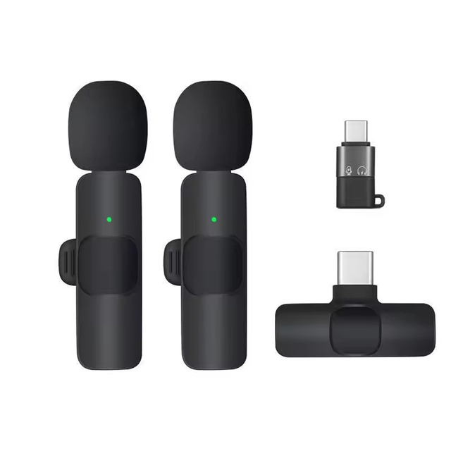 K8 Wireless Lapel Microphone Professional Podcast Lavalier Mic K9 Dual Wireless Microphone for iphone Android Mobile Phone K35