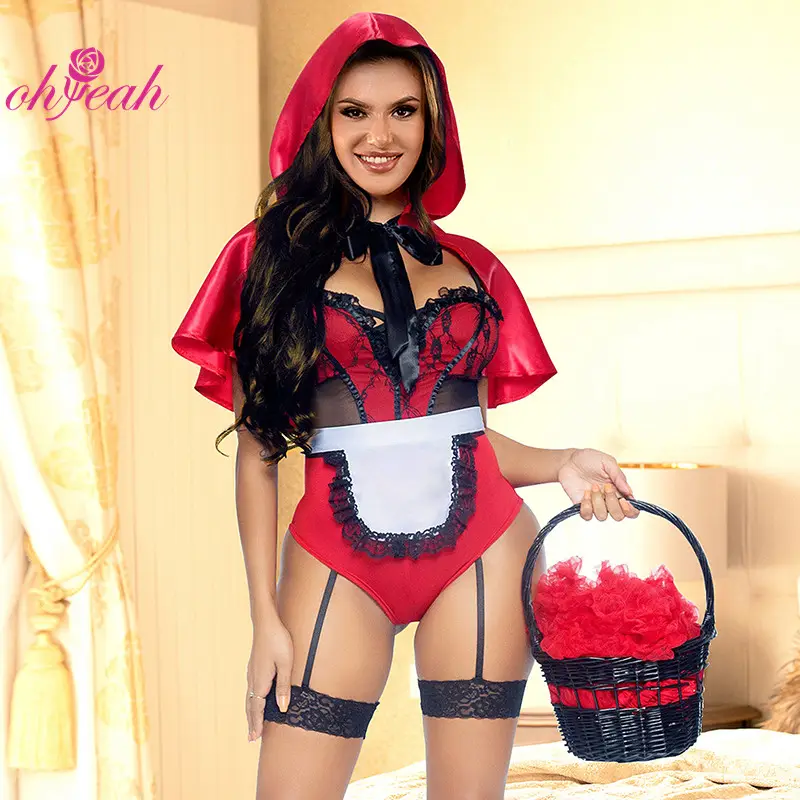 Adult Little Red Riding Hood Costume - Sexy Plus Size Women's Halloween Lingerie for Cosplay Adult Little Red Riding Hood Costume - Sexy Plus Size Women's Halloween Lingerie for Cosplay