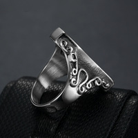 Anillos de resina de ataúd Zombie de acero inoxidable serie calavera Vintage para hombres y mujeres