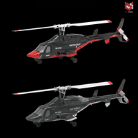 Hélicoptère télécommandé électrique RC ERA Air-Wolf 1/53 4CH 6 axes avec gyroscope, simulation de suivi, pour extérieur, piles incluses, cadeau d'anniversaire pour garçons