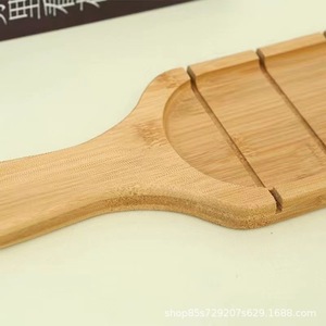 Plateau de service en bambou 45x11x1,8cm, design rainuré pour la présentation de sushis, pain et fruits - Product Image 5