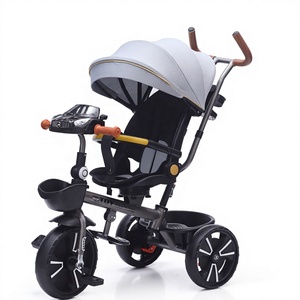 Triciclo Infantil Multifuncional de Metal de Alta Calidad con Música e Iluminación, Bicicleta para Niños Hecha <span class=keywords><strong>a</strong></span> Medida con Asiento Giratorio de 360 Grados - Product Image 4