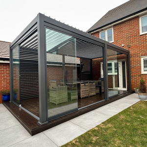 IKE Type175 Luxury Classic 10x12ft Sunroom Aluminum Pergola Motorised Gazebo Windproof Rodent-Proof LED China Origin Type-175 Al - Product Image 2