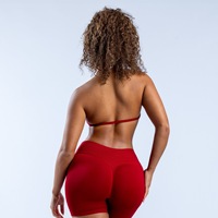 Pour haute élastique Ultra-fin Nylon mat licou cou bretelles réglables coussinets amovibles respirant Fitness sport soutien-gorge sans couture