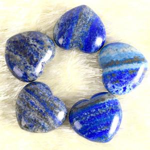 Vente en gros Authentique Lapis Lazuli Puffy Heart Pierre polie pour Coeur Chakra Guérison Amour Vibration et Décor Élégant - Product Image 1