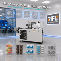 Machine d'emballage sous blister automatique en aluminium-plastique pour bonbons, chocolat, gommes à mâcher, aliments solides, 15-40 CPM