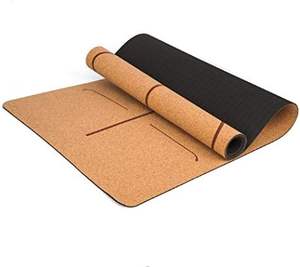 Tapete de <span class=keywords><strong>Yoga</strong></span> de Caucho Natural de 6 mm, Tapete de <span class=keywords><strong>Yoga</strong></span> <span class=keywords><strong>Ecológico</strong></span> con Conexión a Tierra, Tapete de <span class=keywords><strong>Yoga</strong></span> de Corcho Marrón Grueso - Product Image 1