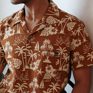 <span class=keywords><strong>Camicia</strong></span> Hawaiana Personalizzata 100% Poliestere 170gsm, Stampa Integrale <span class=keywords><strong>Seersucker</strong></span>, <span class=keywords><strong>Camicia</strong></span> con Bottoni per Uomo - Product Image 3