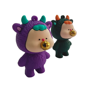 Cute Bubble Blowing Dragon PVC Figurine Keychain Cartoon Animal <b>Doll</b> Bag Pendant Decor <b>Accessory</b> - Product Image 5