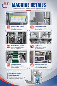 Machine d'emballage automatique VFFS multi-têtes pour légumes en sachets, idéale pour les pousses <span class=keywords><strong>de</strong></span> haricots - Product Image 5