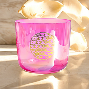 REMA Northern lights Clear Crystal Singing Bowl Alchemy 440/432Hz Glass Quartz Sound Bath Meditation Bowl - Product Image 2