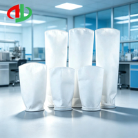 Sac filtrant en PP pour le traitement des eaux chimiques industrielles, 7,09*16,93 pouces, chaussette filtrante en feutre de polypropylène avec anneau en acier galvanisé