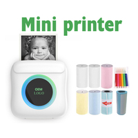 Mini imprimante thermique portable Portable noir blanc Interface USB pas cher nom étiquette autocollants imprimante Photo de poche pour la livraison directe