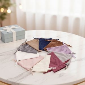 Bolsa de Terciopelo Personalizada de Alta Calidad con Cordón, Embalaje de Regalo para Joyería, Bolsa de Seda o Terciopelo para Cualquier Tamaño - Product Image 6