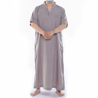 Vêtements islamiques Arabie Thobe Arabe Jubba pour Homme Homme Thobe Islamique Gamis Robe Musulmane Pyjama