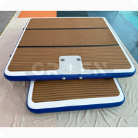 Plate-forme flottante gonflable populaire loisirs eau radeau gonflable plate-forme de natation ponton flottant quai pour lac