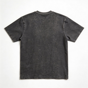 T-shirts HuaYi certifiés GOTS&GRS, vintage, lavés, tie-dye, en coton, col rond, surdimensionnés, pour hommes, pour les grands magasins - Product Image 3