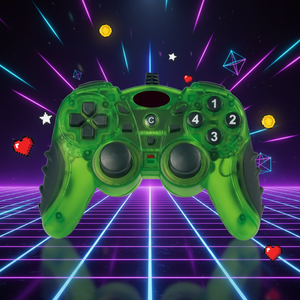 Qeome OEM 2in1 Wired Ergonomic Joystick Game <strong>Controller</strong> <strong>for</strong> PC <strong>PS2</strong> Compatible NS-3105 Model Private Mold Plays GTA-5 - Product Image 1