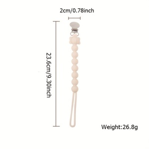 Articles pour bébés mignons et non toxiques, indispensables : <span class=keywords><strong>attache</strong></span>-sucette pour nouveau-né avec motif d'éléphant, clip pour sucette en silicone de qualité alimentaire souple - Product Image 2