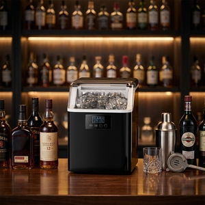 Máquina <span class=keywords><strong>de</strong></span> <span class=keywords><strong>Hielo</strong></span> Portátil Eléctrica para Uso Doméstico y Hotelero, 220V, Cubos <span class=keywords><strong>de</strong></span> <span class=keywords><strong>Hielo</strong></span> Cuadrados, Control Táctil, Agua Embotellada, Automática - Product Image 1