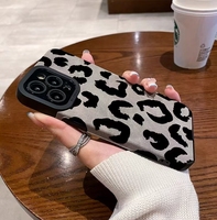 Casing Pelindung Kamera Motif Kulit Sapi dari Kulit Sintetis untuk Ponsel Iphone 11 12 13 14 15 Plus 16 17 18 Pro Max