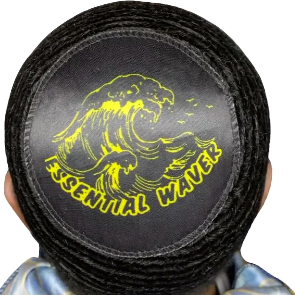 Factory custom logo print 360 wave silky crown patch durag accessories for men
