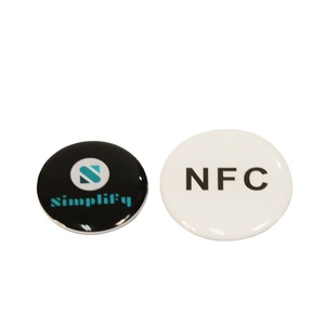 สติกเกอร์ NFC กันน้ำแบบอีพ็อกซี่ ขนาด 25 มม. NTAG 215 สำหรับโทรศัพท์มือถือโซเชียลมีเดีย พร้อมพิมพ์โลโก้ตามสั่ง - Product Image 1