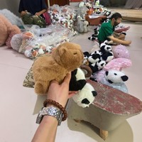 Bracelet porte-clés en peluche - Bracelet de poignet en peluche de dessin animé Capybara et Panda pour enfants