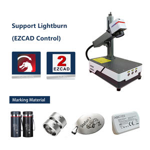 Machine de marquage laser à fibre portable 20W/30W, colonne rotative, refroidissement par air, gravure métallique personnalisable DXF/PLT/DWG/DST - Product Image 5