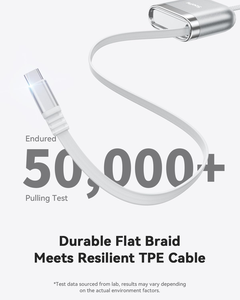 Cable USB C Retráctil de un Solo Tirón con Logotipo Personalizado, Admite Carga Rápida PD de 240 W para Computadoras Portátiles y Teléfonos - Product Image 2