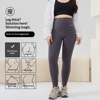 Pantalon de yoga taille haute pour femme, grande taille 150 kg, effet ventre plat, infroissable, chaud, longueur intégrale, style Shark Pants