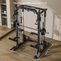 Rack de Squat Multifonctionnel Style Cadre avec Machine Smith et Appareil d'Entraînement Complet Flybird pour Usage Domestique, Banc de Squat et Presse