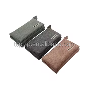 حقيبة قرطاسية للطلاب بسعة كبيرة من ثلاث طبقات من مادة PU حقيبة أقلام إبداعية جديدة لتنظيم الأقلام وأدوات الكتابة - Product Image 1