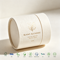 Scatola Cilindrica di Lusso Personalizzata in Carta, Imballaggio Ecologico FSC per Profumi, Prodotti per la Cura della Pelle, Cosmetici, Regali, Fabbrica OEM ODM