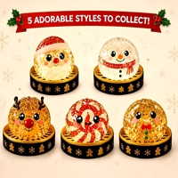 Produit phare : Bonhomme de neige de Noël amusant en forme de boulette, fait main, en TPR, jouet de fête, jouet de décompression à poser