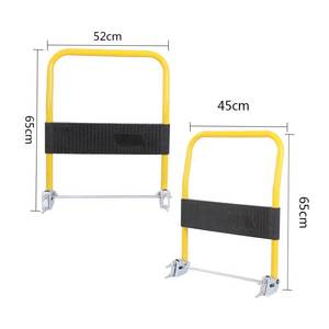Junxia Folding Handle 52cm 45cm Metal Pushcart Pull Rod For Flatbed Cart <b>Mop</b> Trolley - Product Image 1