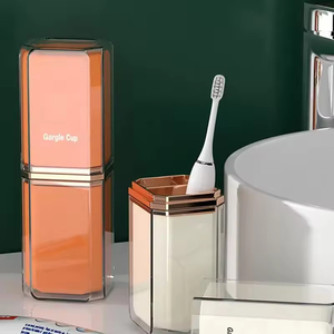 <span class=keywords><strong>Porte</strong></span>-<span class=keywords><strong>brosse</strong></span> à dents de voyage en acrylique de luxe portable avec gobelet de lavage, électrique haut de gamme pour ensembles de salle de bain - Product Image 2