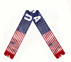 Écharpe en satin polyester pour les fans de football, Coupe USA-Canada-Mexique, Angleterre, Brésil, <span class=keywords><strong>France</strong></span> - Product Image 4