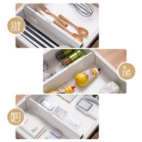 Organisateur d'armoire de sous-vêtements de bureau de cuisine en plastique écologique Utilisation efficace de l'espace Diviseurs de tiroirs réglables solides