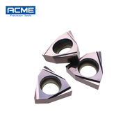 Plaquettes de tournage sur mandrin WBGT060102 WBGT060104L en carbure de tungstène revêtu de carbure de titane haute précision pour tournage CNC