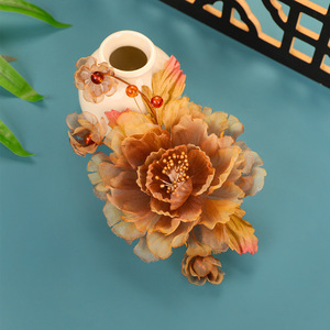 Accessoires capillaires faits main au design original Automne/Hiver 2025, avec motifs floraux et feuilles séchées, pour coiffures Hanfu - Product Image 3